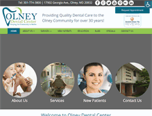 Tablet Screenshot of olneydentalcenter.com